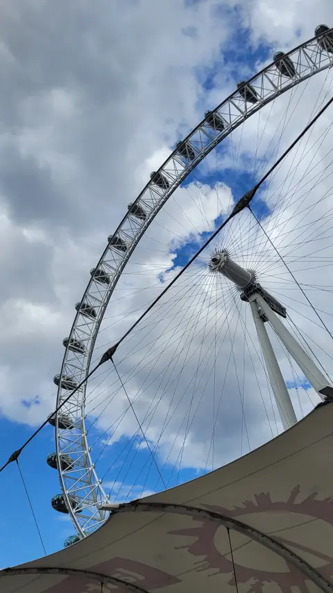 Aşağıdan London Eye dönme dolabı